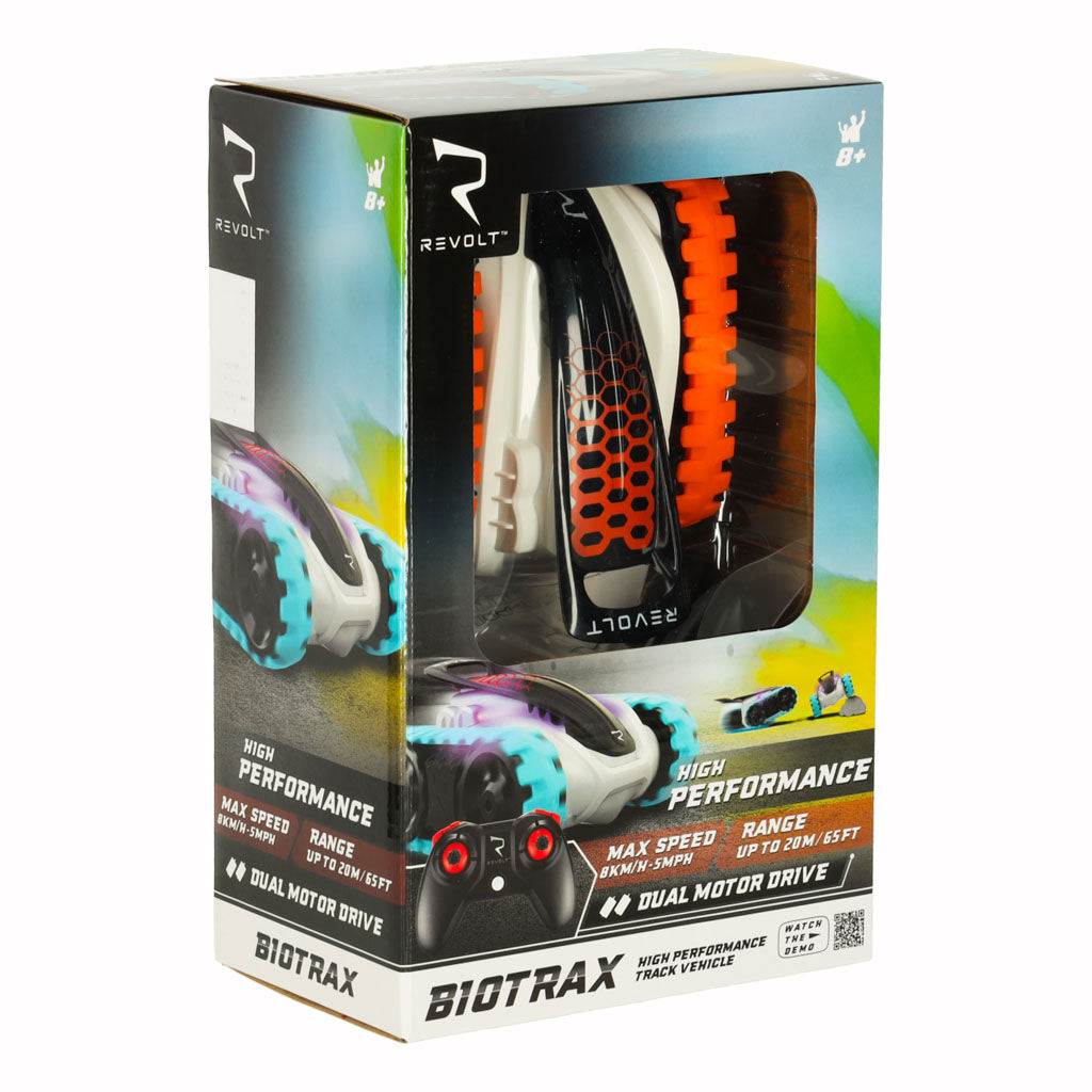 Nuotoliniu būdu valdomas vikšrinis automobilis REVOLT TG1006 High-Performance Track Racer, 2.4GHz, su LED, skirtas bekelei, raudonas, veikimo nuotolis iki 40 m