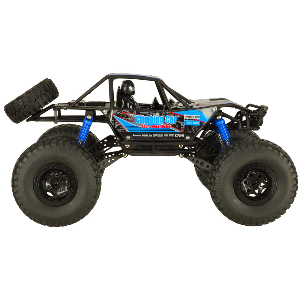 RC Crawler visureigis 1:10 4WD 48cm mėlynas radijo bangomis valdomas