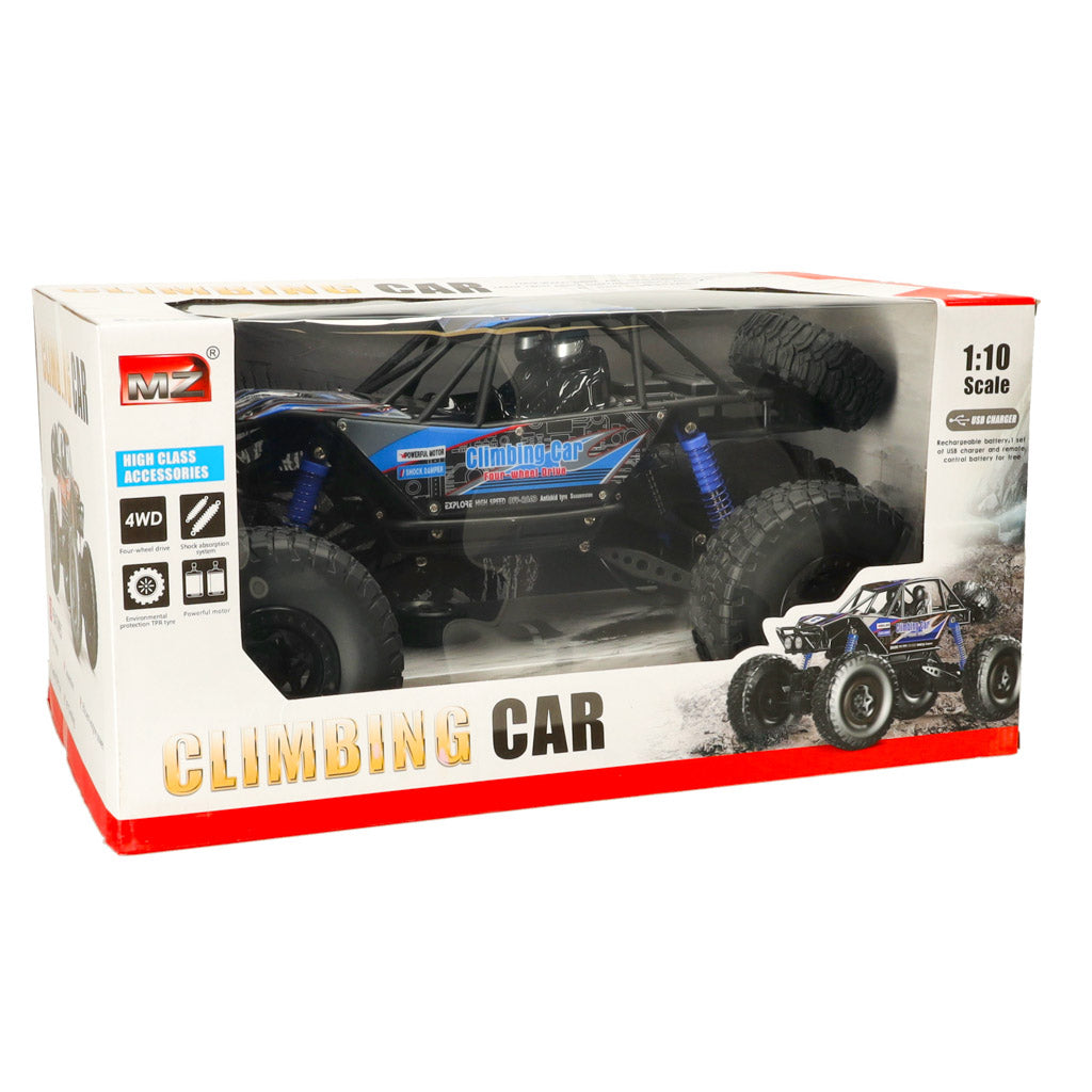 RC Crawler visureigis 1:10 4WD 48cm mėlynas radijo bangomis valdomas