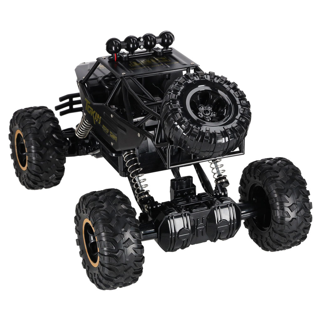 Radijo bangomis valdomas Rock Crawler 4WD metalinis 1:12 juodas