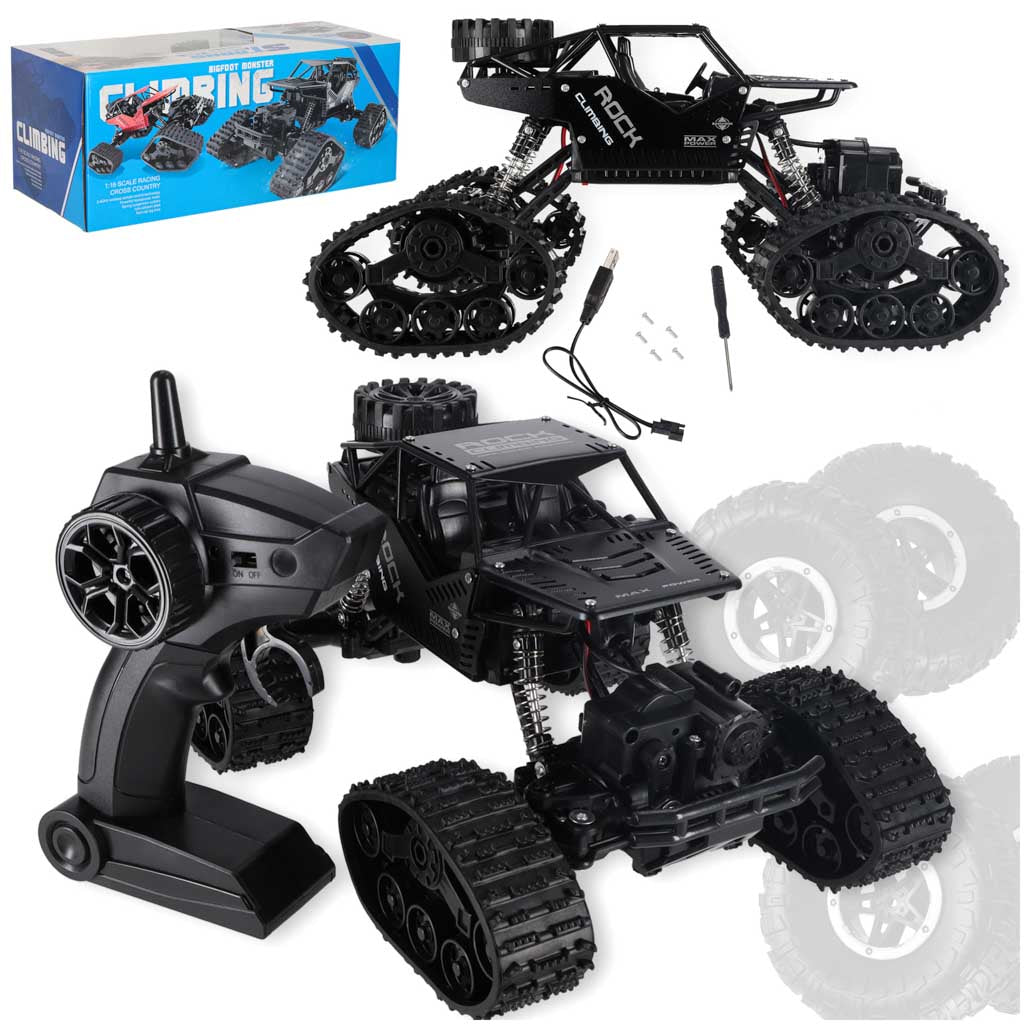 Nuotoliniu būdu valdomas visureigis RC Rock Crawler 4x4 LHC012, 2in1, juodas