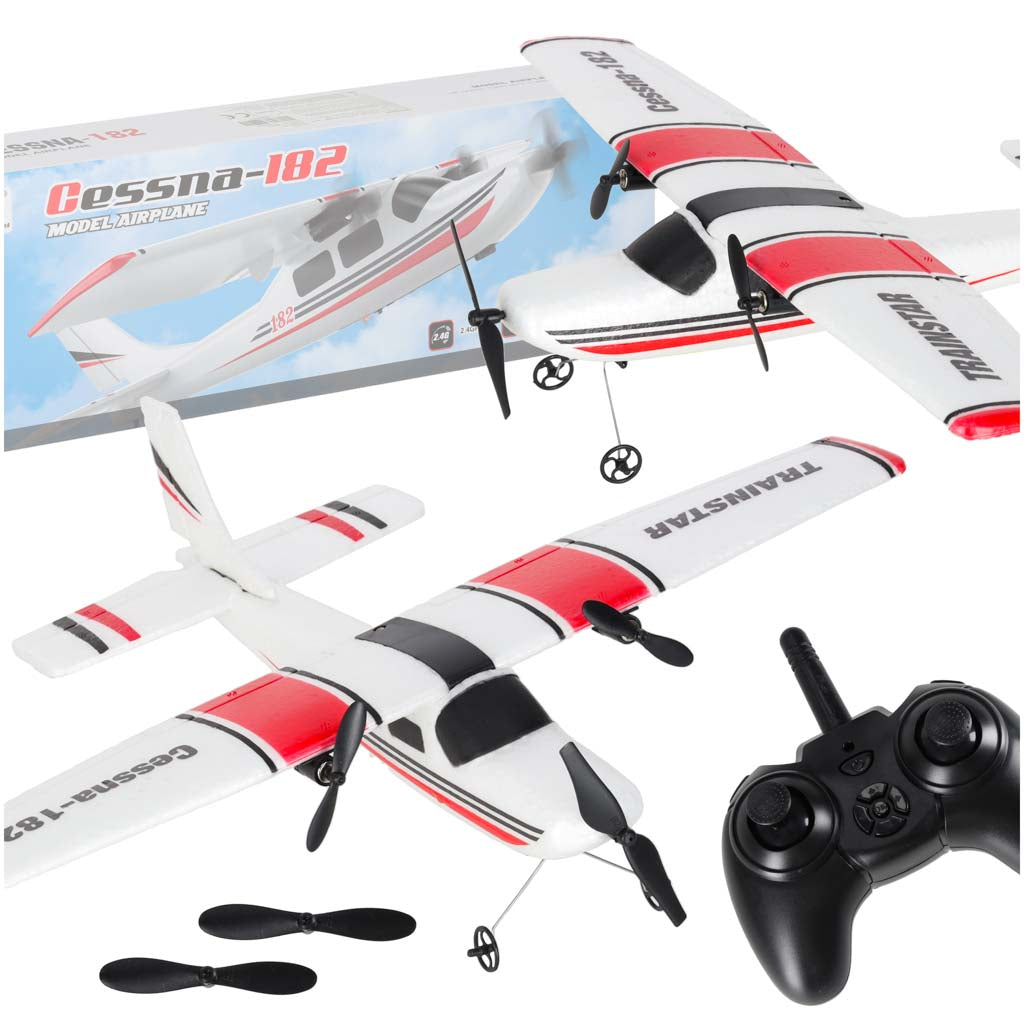 Nuotoliniu būdu valdomas akrobatinis lėktuvas-sklandytuvas Cessna 182, 2,4 GHz