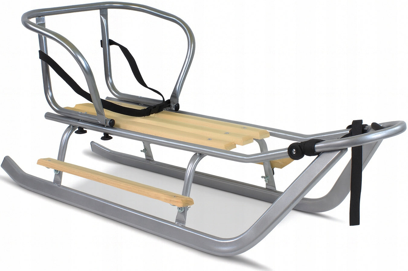 Vaikiškos Rogutės, Sidabrinės, Metalinės, su Nugara ir Kojų Atramomis – pagrindinis vaizdas