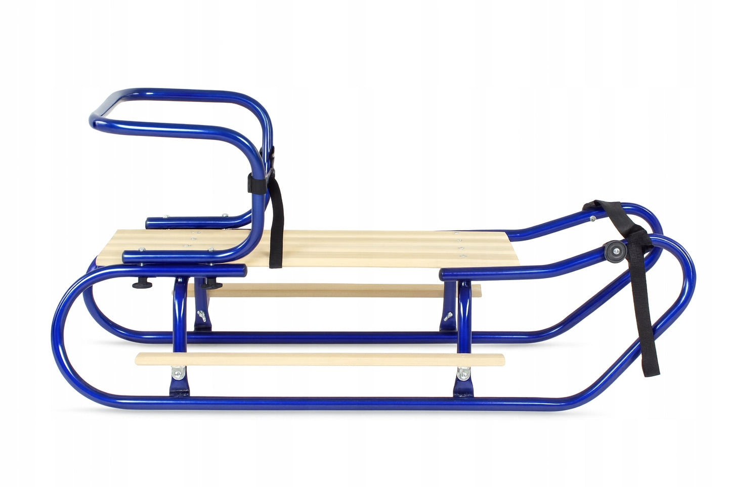 Metalinių Rogučių Komplektas su Nugara, Čiužiniu, Kojų Atramomis ir Diržu – Mėlyna Spalva – vaizdas 8