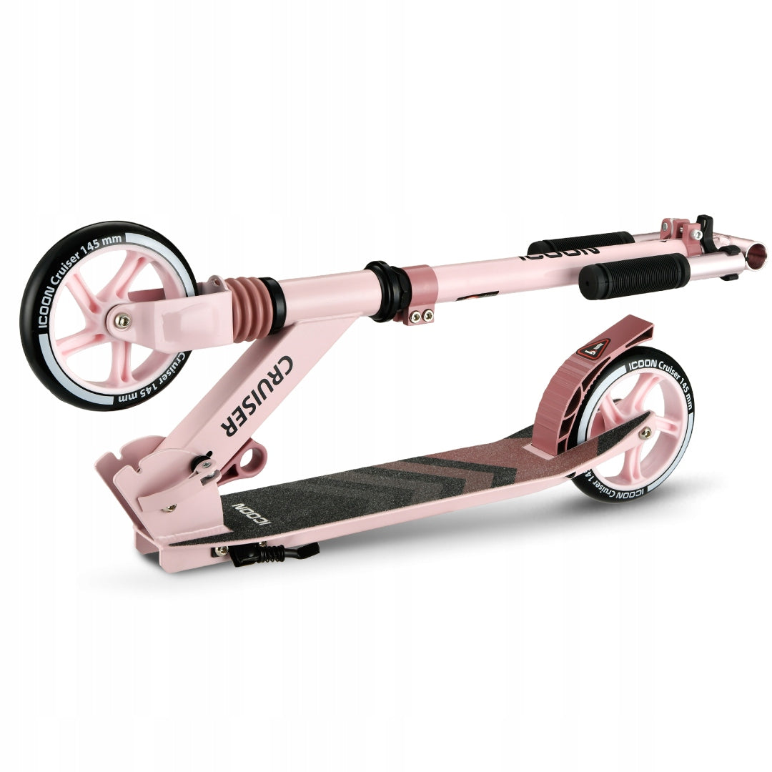 Paspirtukas Icoon Cruiser, sulankstomas, su amortizatoriumi, reguliuojamas, iki 50 kg