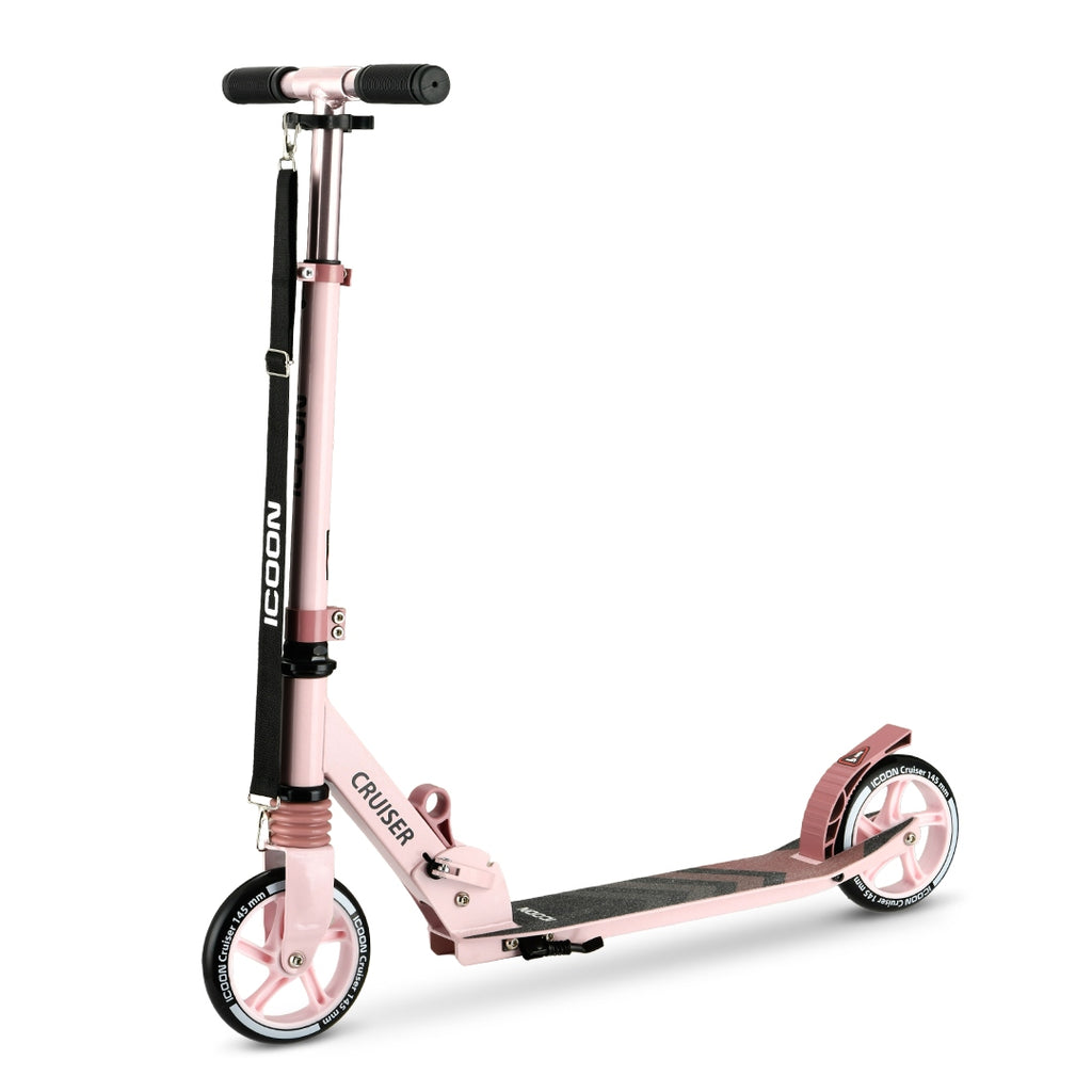 Paspirtukas Icoon Cruiser, sulankstomas, su amortizatoriumi, reguliuojamas, iki 50 kg