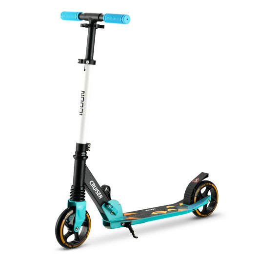 Mėlynas Paspirtukas Icoon Cruiser, sulankstomas, su amortizatoriumi, reguliuojamas, iki 50 kg