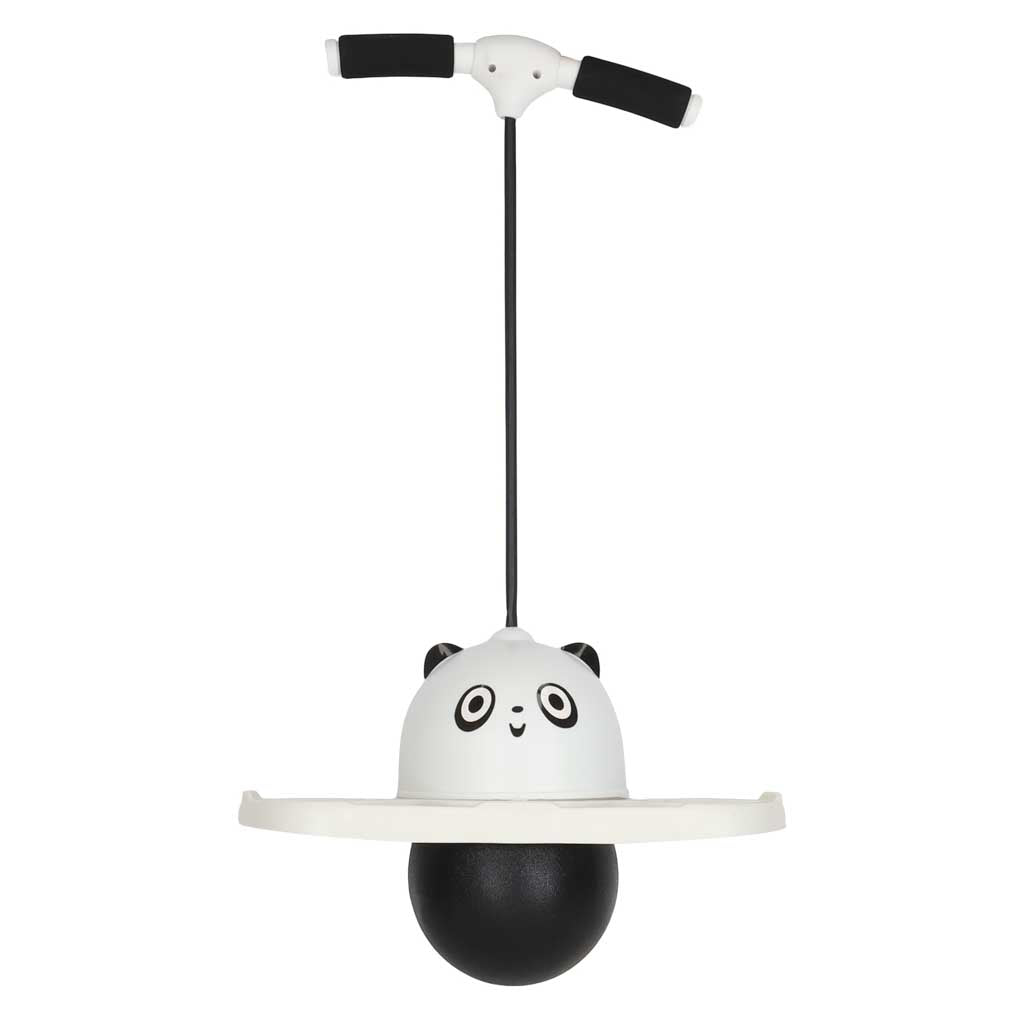Vaikiškas pogo šokliukas pusiausvyrai Panda, balta ir juoda spalvos