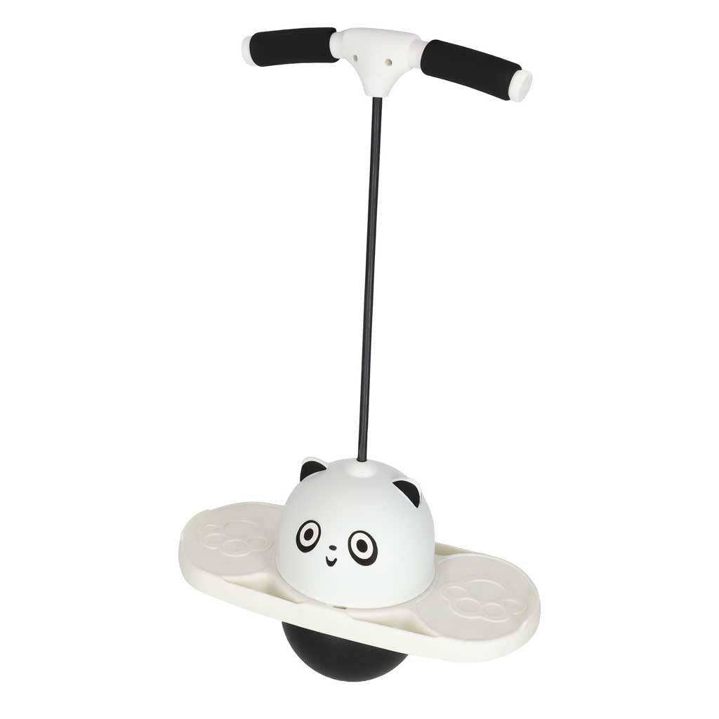 Vaikiškas pogo šokliukas pusiausvyrai Panda, balta ir juoda spalvos