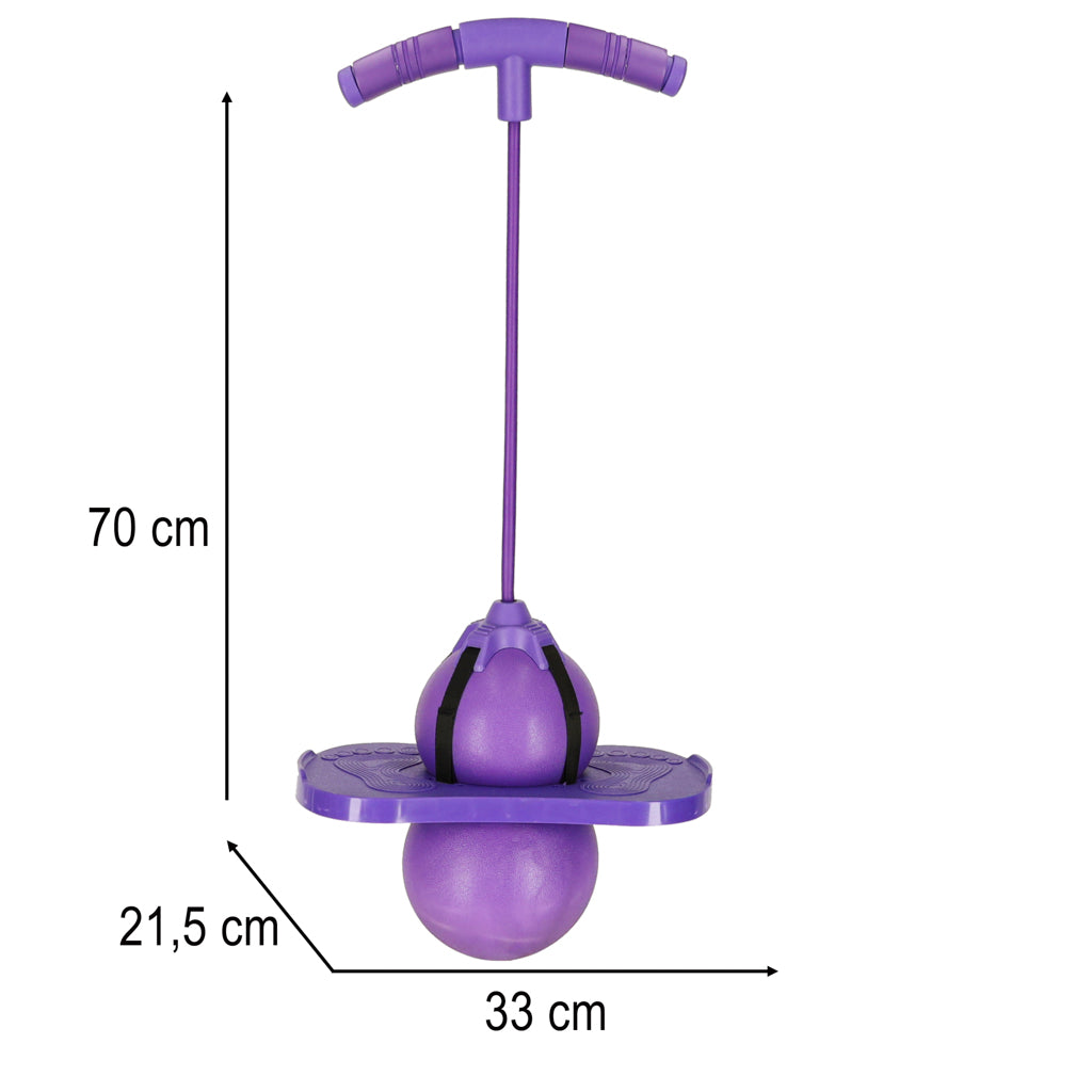 Vaikiškas pusiausvyros šoklys su kamuoliu violetinis