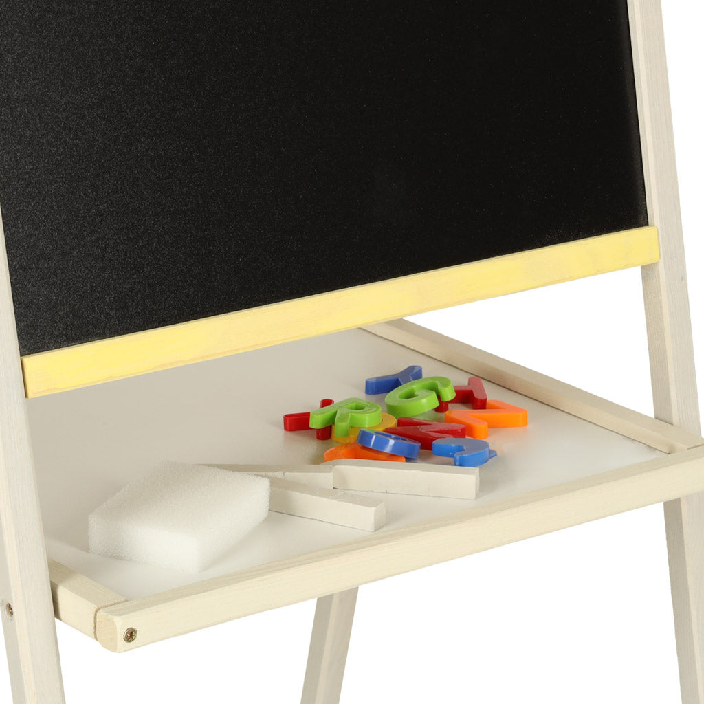 Dvipusė medinė magnetinė ir kreidinė lenta su skaitliukais ir popieriaus ritinėliu – vaizdas 2