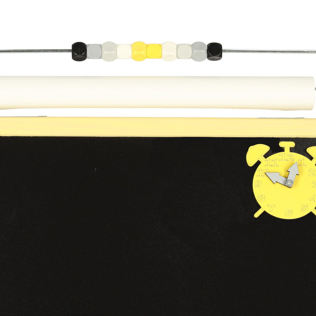 Dvipusė medinė magnetinė ir kreidinė lenta su skaitliukais ir popieriaus ritinėliu – vaizdas 3