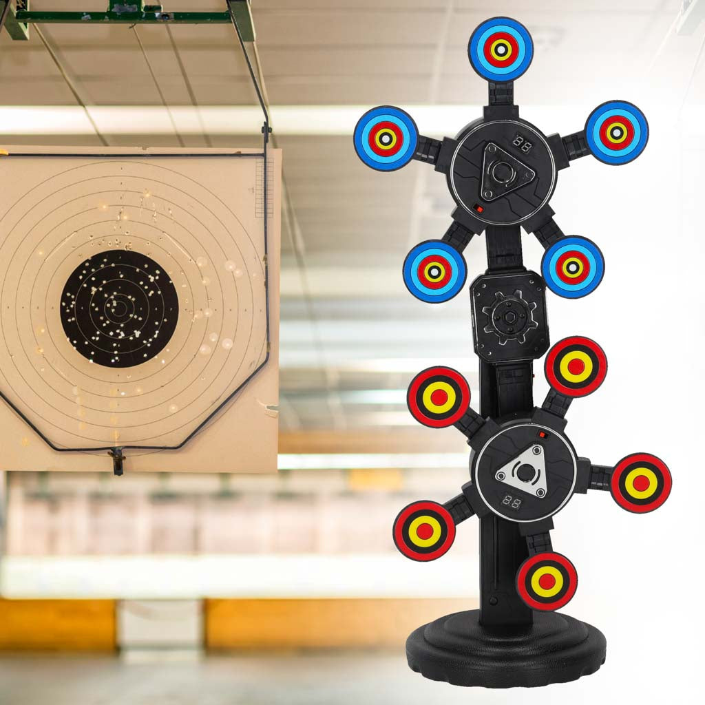 Elektroninis judantis šaudymo taikinys su taškų skaičiavimu