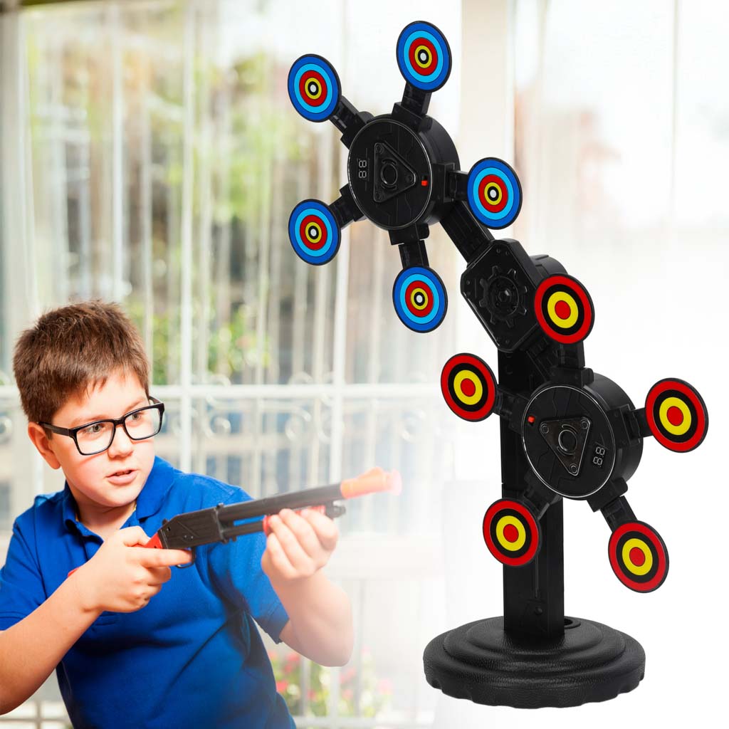 Elektroninis judantis šaudymo taikinys su taškų skaičiavimu