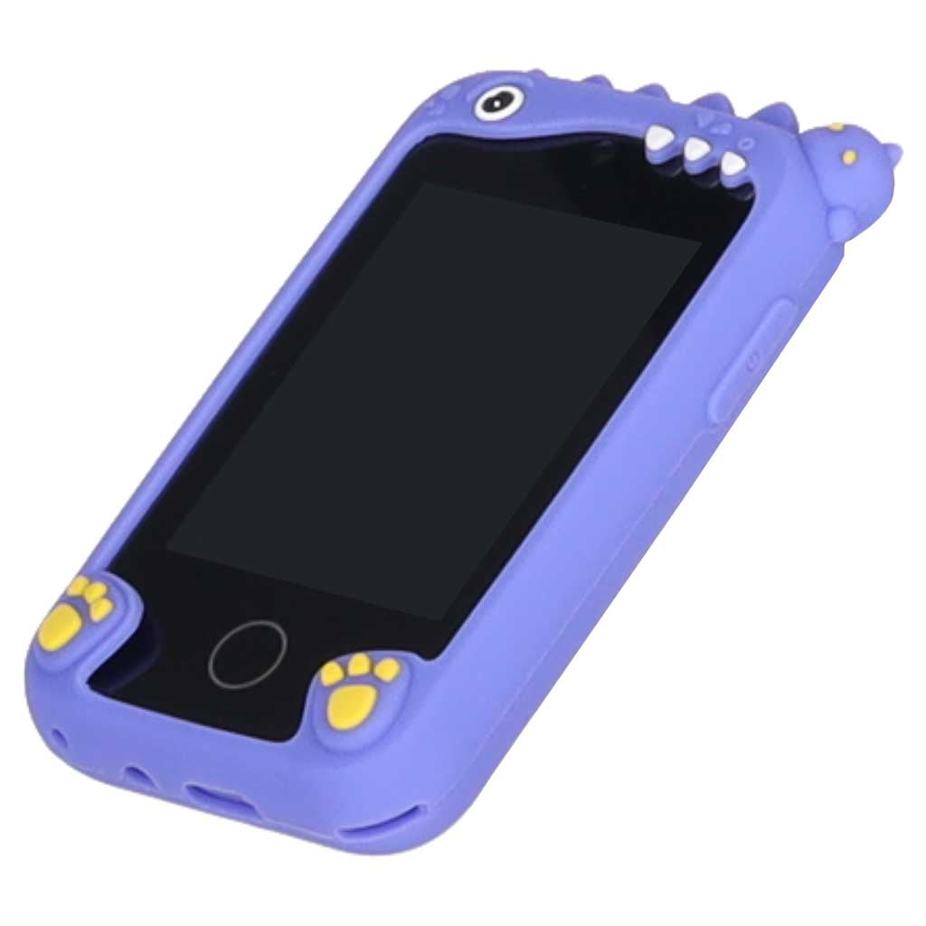 Žaislinis telefonas vaikams su kamera, MP3 ir žaidimais, mėlynas dinozauras