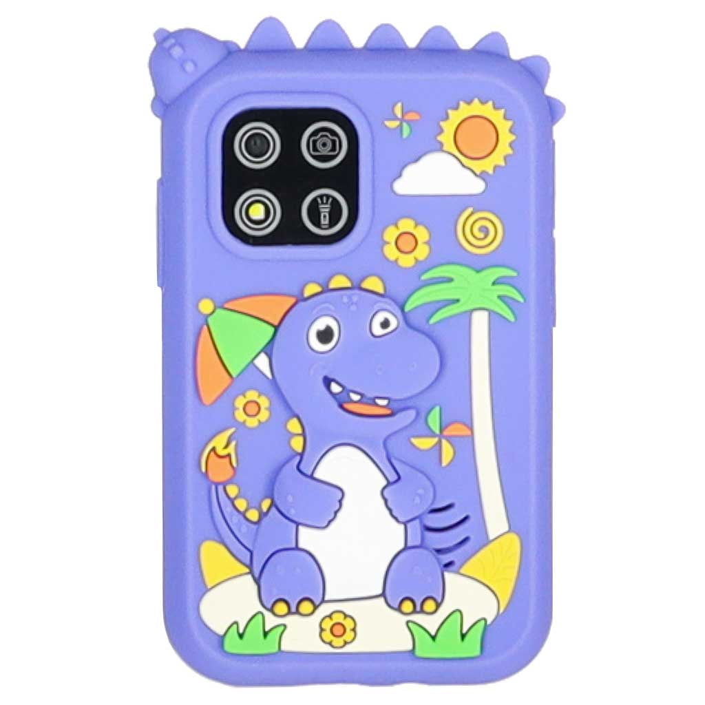 Žaislinis telefonas vaikams su kamera, MP3 ir žaidimais, mėlynas dinozauras