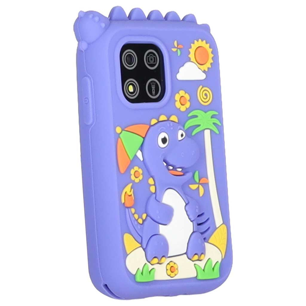 Žaislinis telefonas vaikams su kamera, MP3 ir žaidimais, mėlynas dinozauras