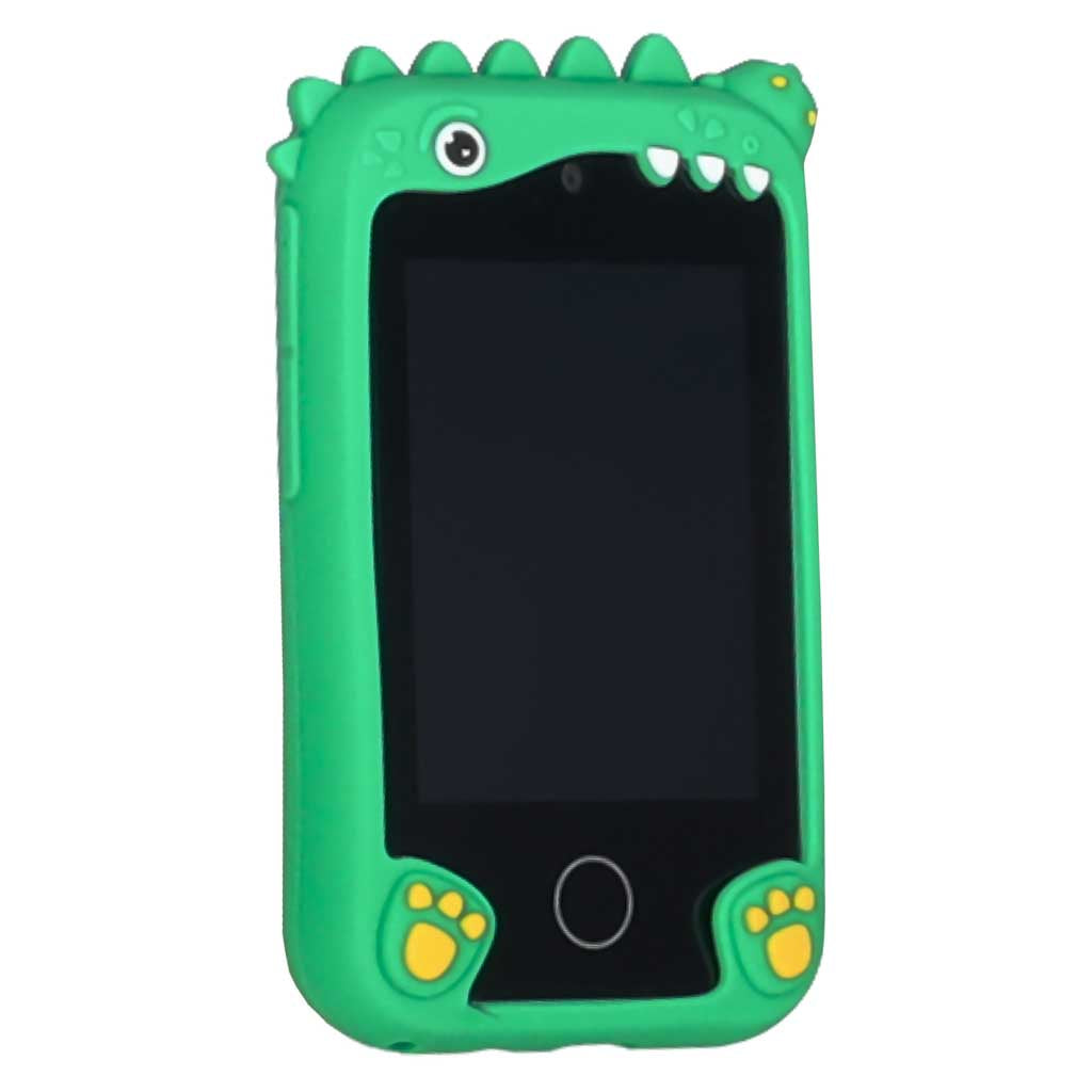 Žaislinis telefonas vaikams su kamera, MP3 ir žaidimais, žalias dinozauras