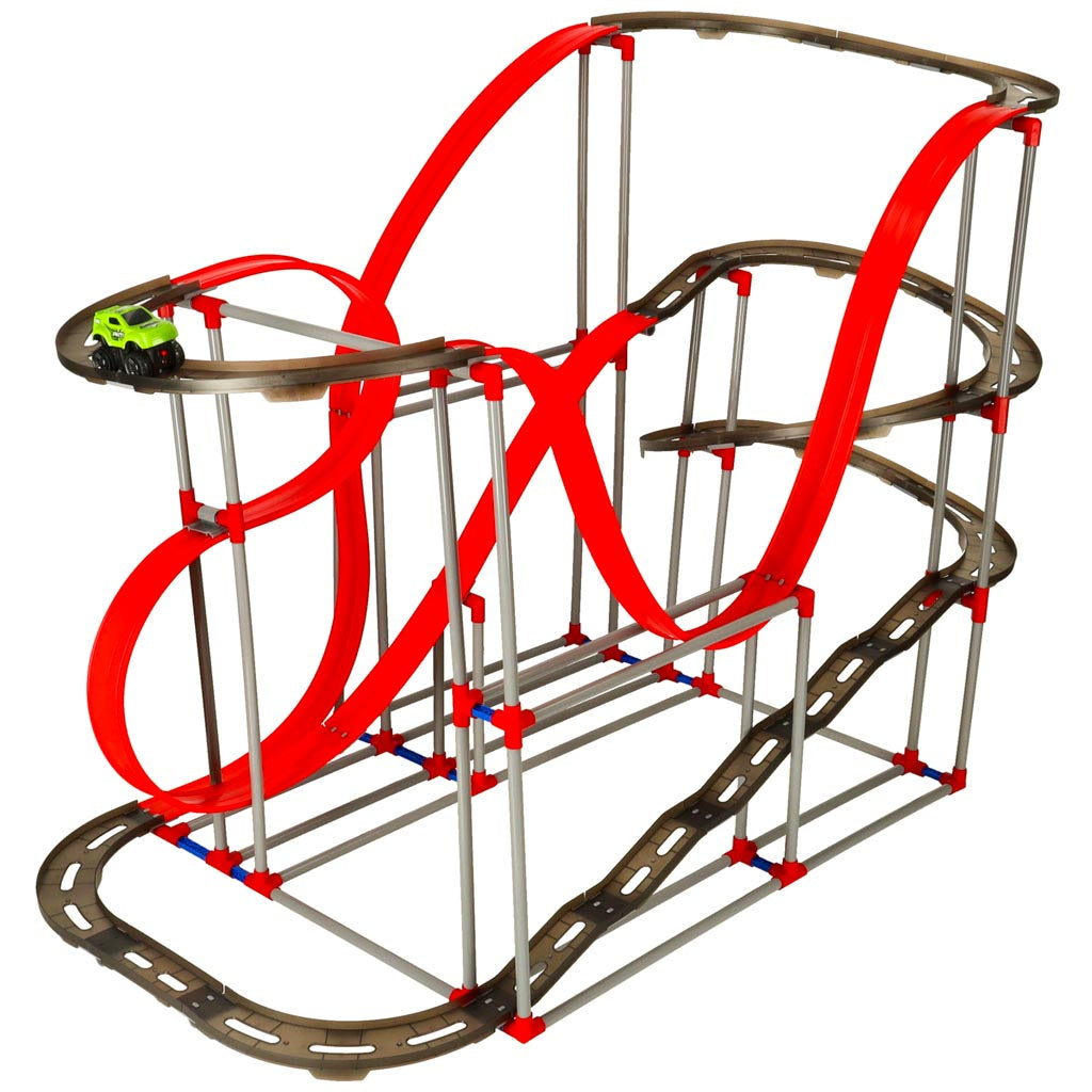 Magnetinė antigravitacinė automobilių trasa 130 cm XXL, 175 dalių