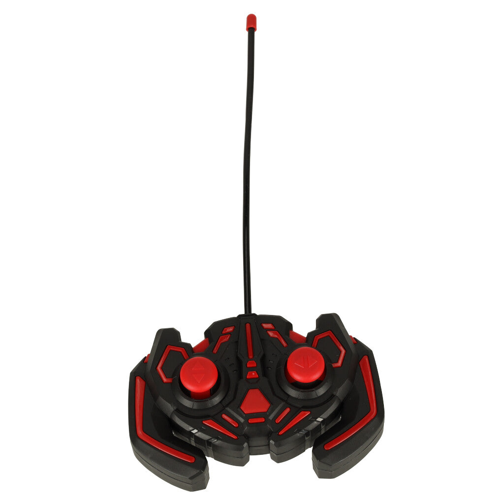 Raudonas RC nuotoliniu būdu valdomas šokinėjantis ir šokantis traktorius su garsais