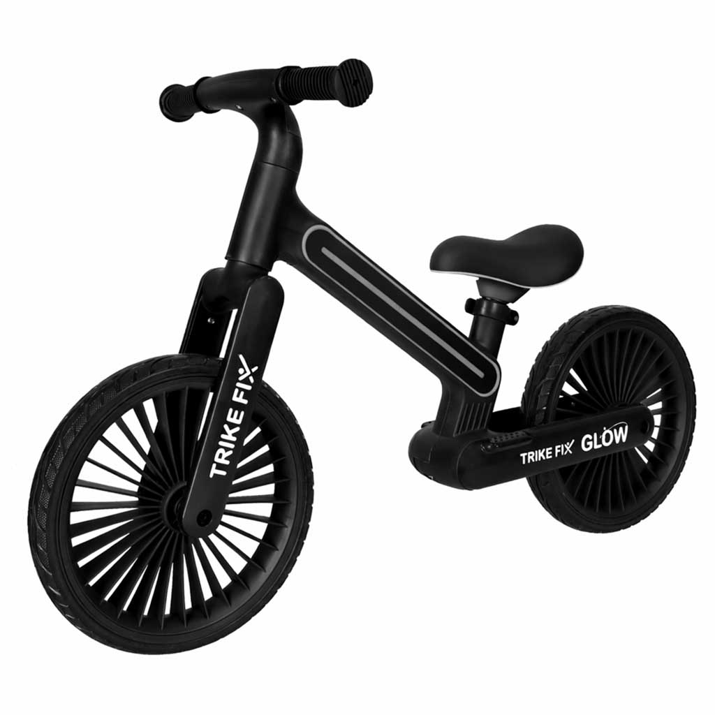 Balansinis dviratukas Trike Fix Glow su LED apšvietimu, juodas