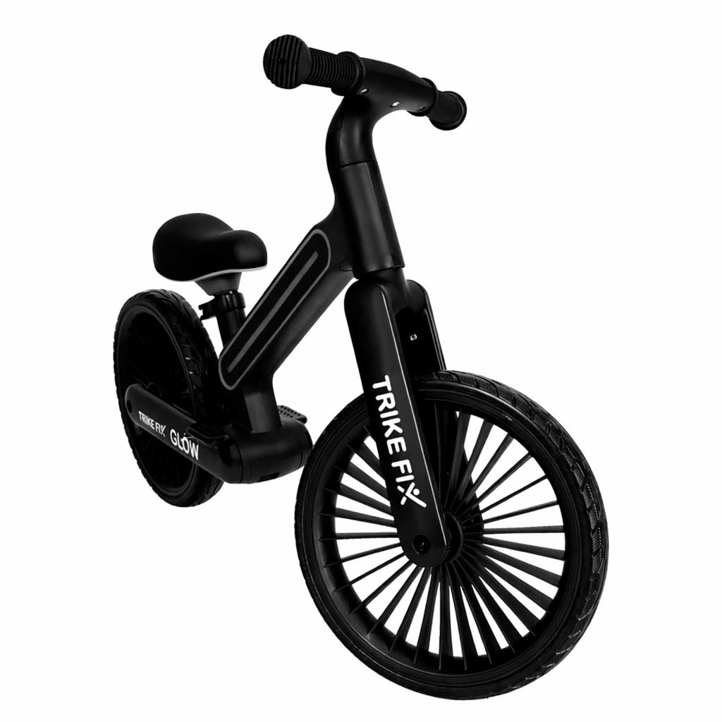 Balansinis dviratukas Trike Fix Glow su LED apšvietimu, juodas