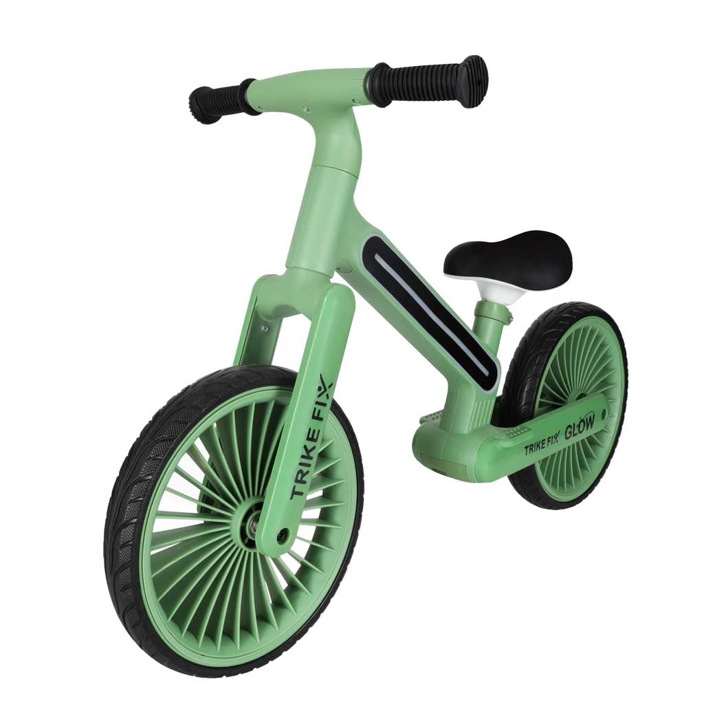 Balansinis dviratukas Trike Fix Glow su LED apšvietimu, žalia