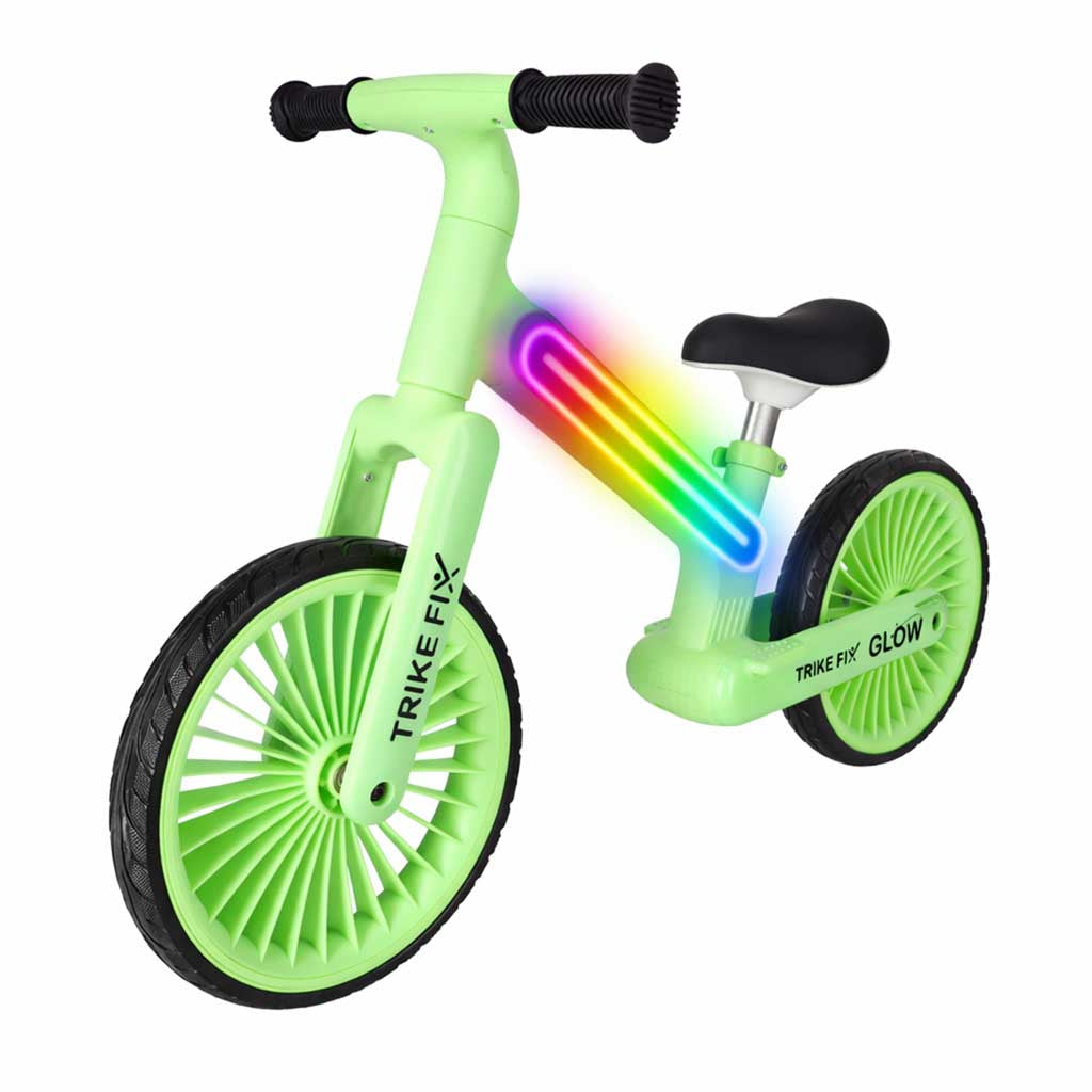 Balansinis dviratukas Trike Fix Glow su LED apšvietimu, neoninė žalia