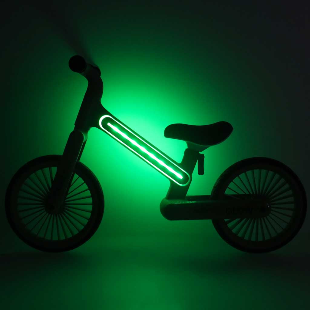 Balansinis dviratukas Trike Fix Glow su LED apšvietimu, žalia