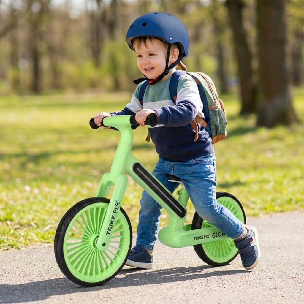 Balansinis dviratukas Trike Fix Glow su LED apšvietimu, neoninė žalia