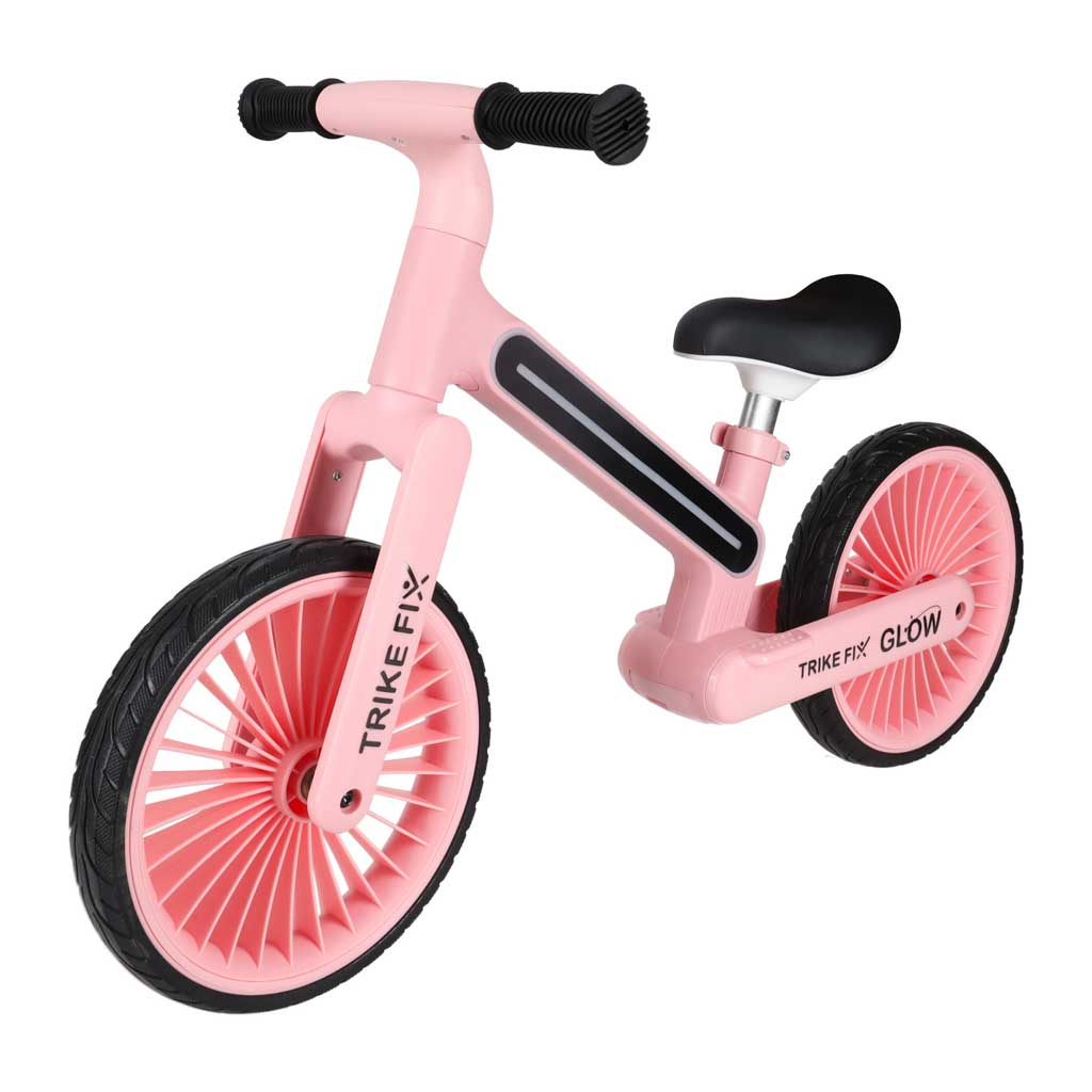Balansinis dviratukas Trike Fix Glow su LED apšvietimu, rožinis