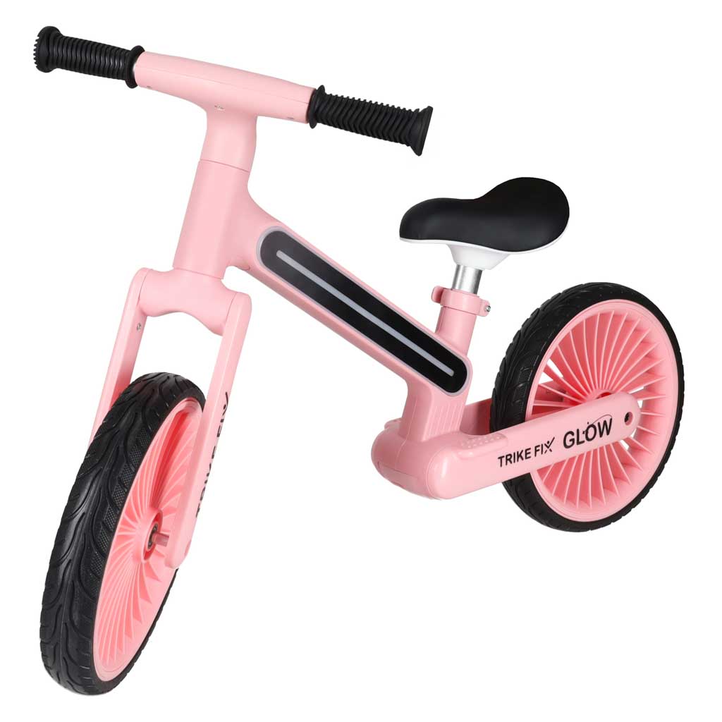 Balansinis dviratukas Trike Fix Glow su LED apšvietimu, rožinis