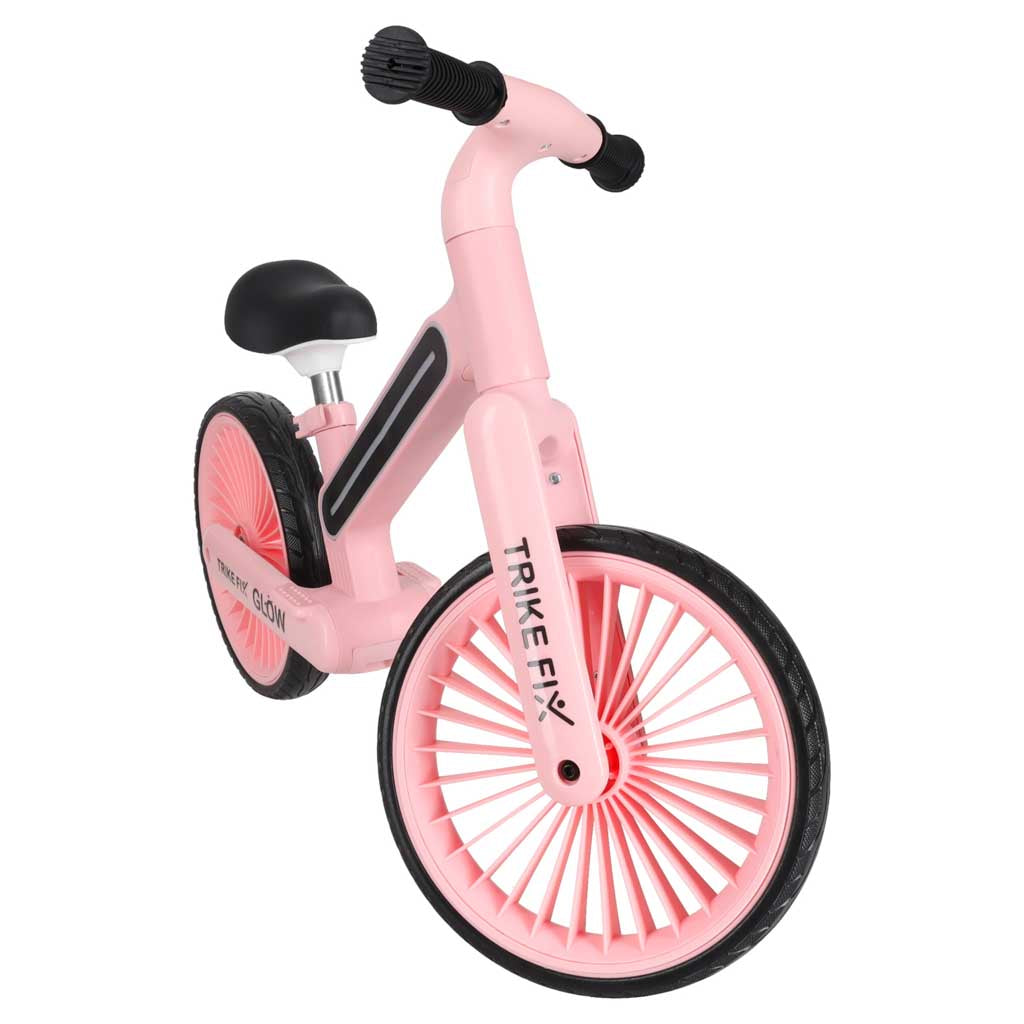Balansinis dviratukas Trike Fix Glow su LED apšvietimu, rožinis