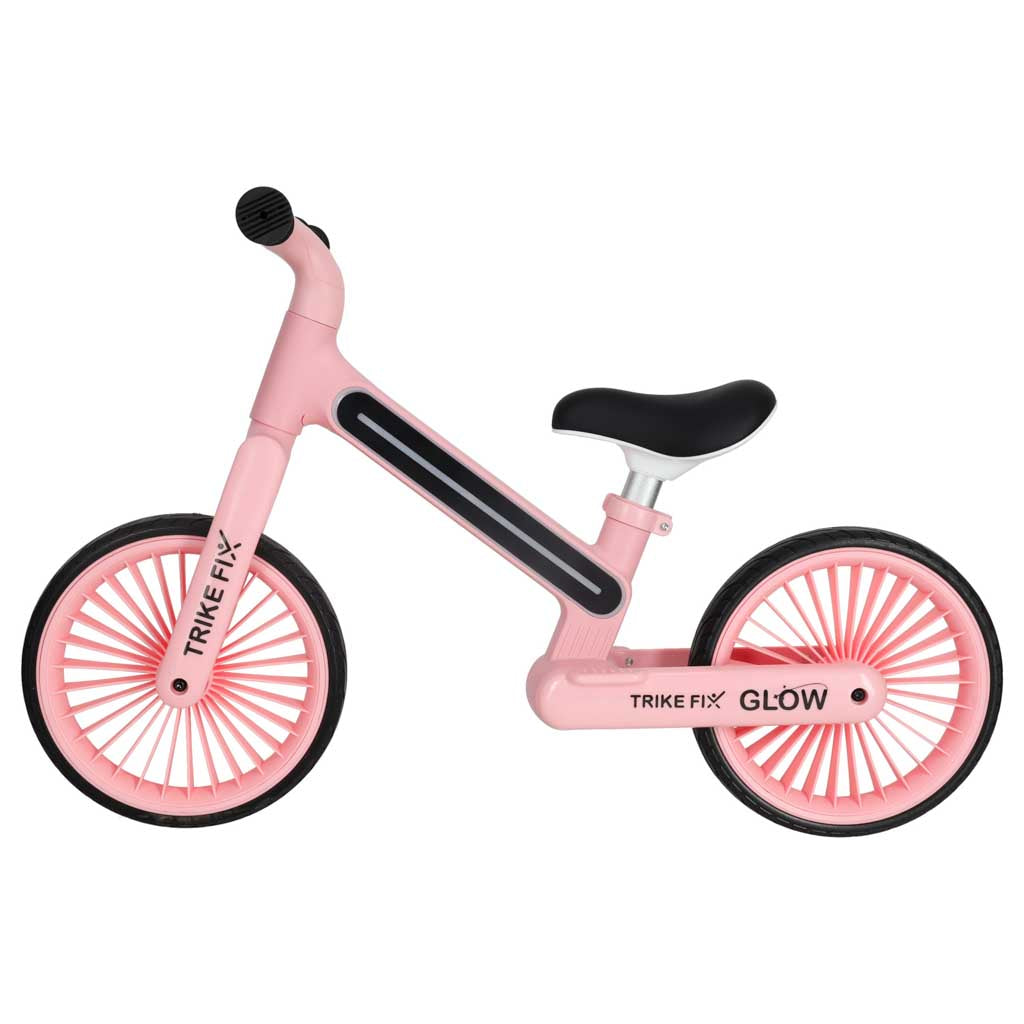 Balansinis dviratukas Trike Fix Glow su LED apšvietimu, rožinis