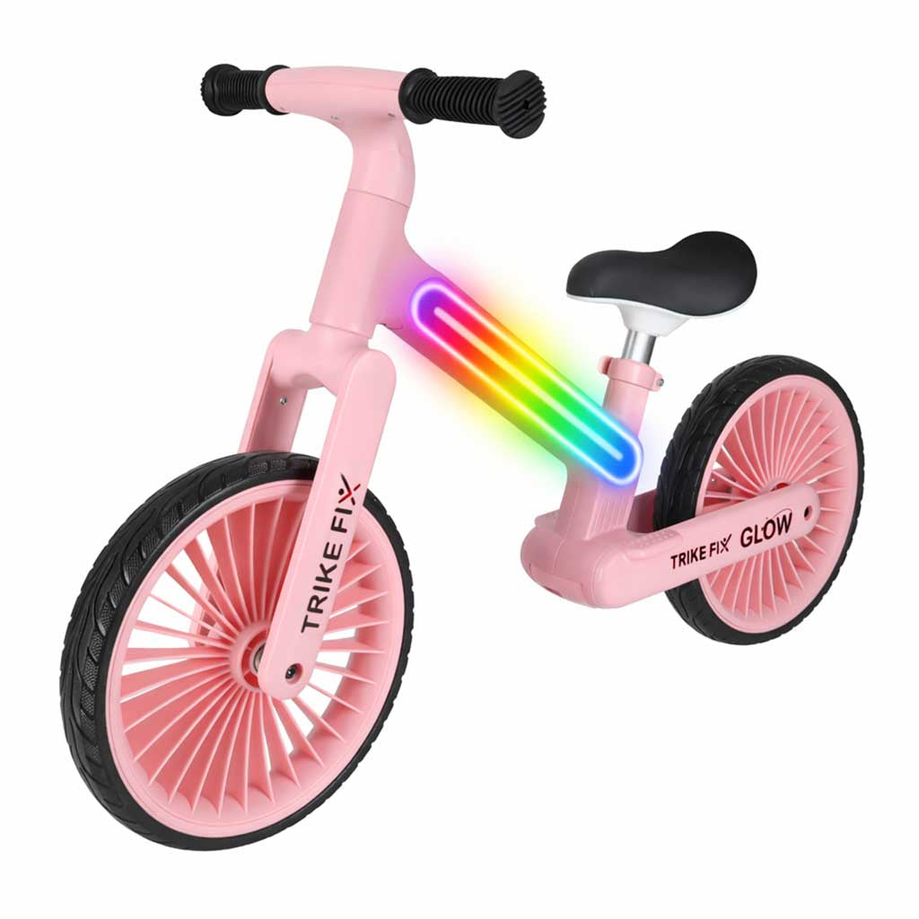 Balansinis dviratukas Trike Fix Glow su LED apšvietimu, rožinis