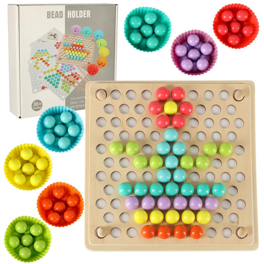 Montessori mozaika kamuoliukų dėlionė lavinamoji 77 el.