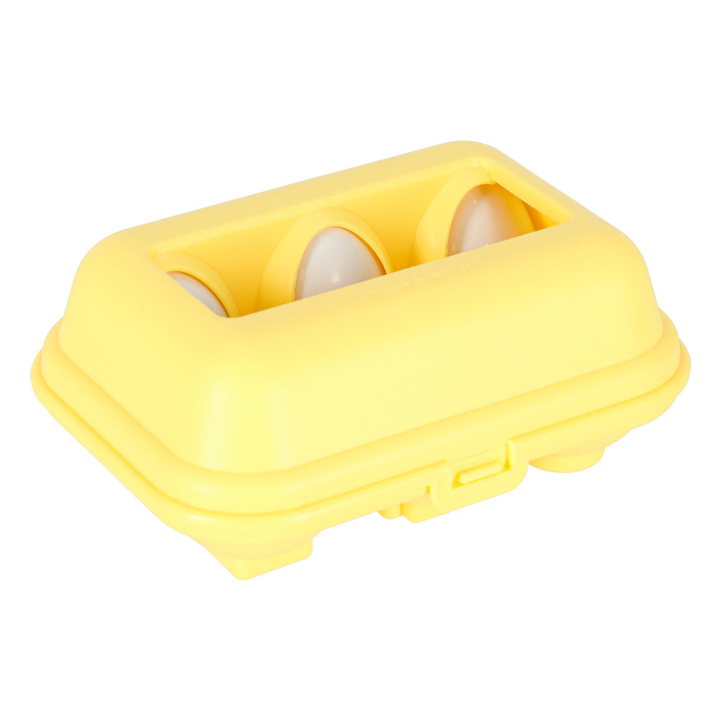 Edukacinis formų rūšiuoklis kiaušiniai „Montessori“ su vaisiais ir daržovėmis, 6 vnt.