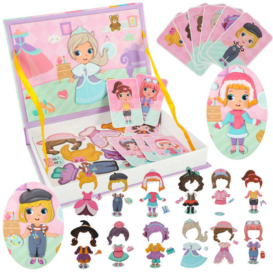 Magnetinė dėlionė "Dress up" lėlė 51el.
