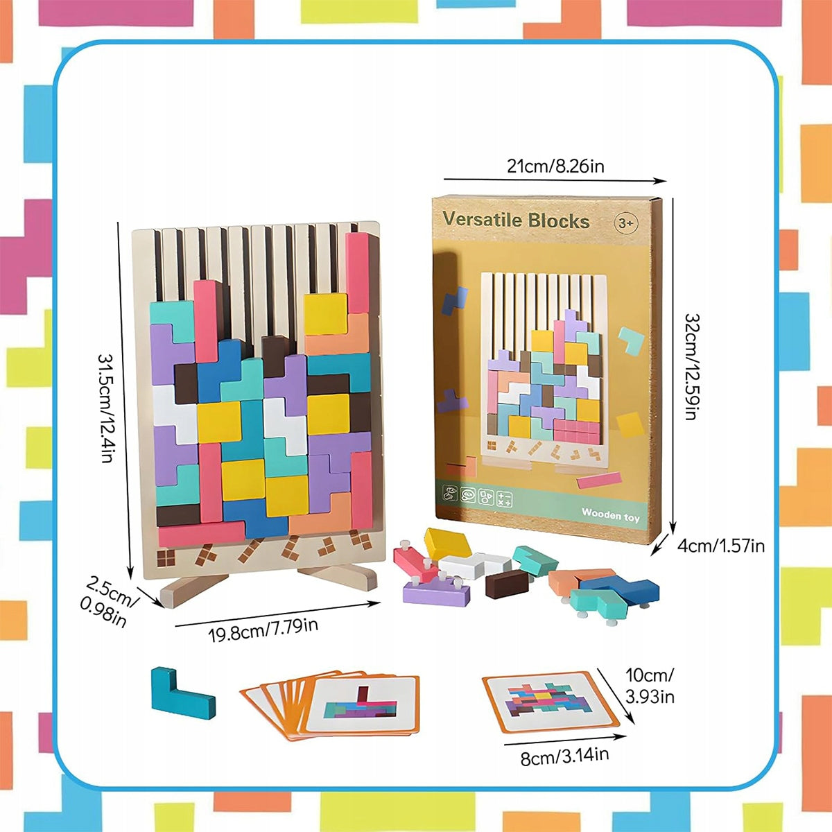 Vaiko rankos stato Tetris 3D dėlionės blokų statinį – vaizdas 5