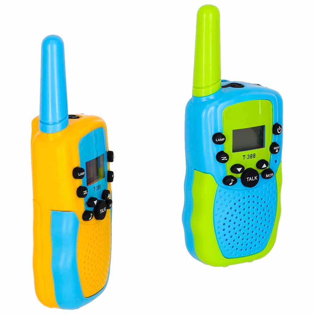 Vaikiškos racijos Walkie Talkie, 2 vnt. komplektas, iki 3 km