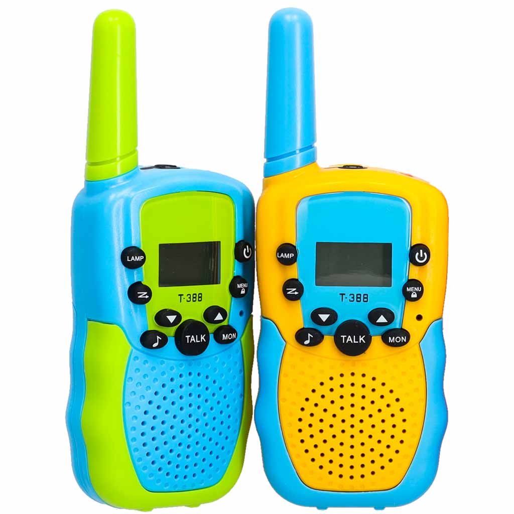 Vaikiškos racijos Walkie Talkie, 2 vnt. komplektas, iki 3 km