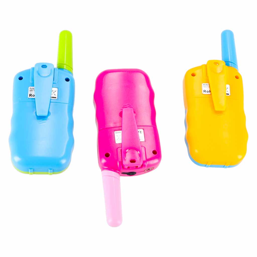 Vaikiškos racijos Walkie Talkie, 3 vnt. komplektas, iki 3 km