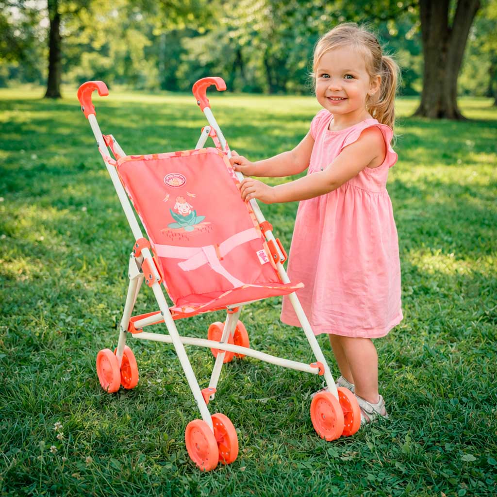 Baby Annabell sulankstomas lėlės vežimėlis rožinis