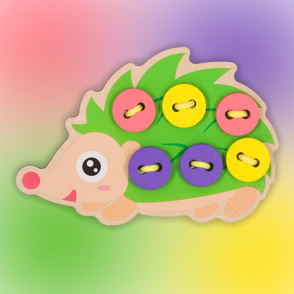 Edukacinis mygtukų siuvimo mokymosi rinkinys ežiukas