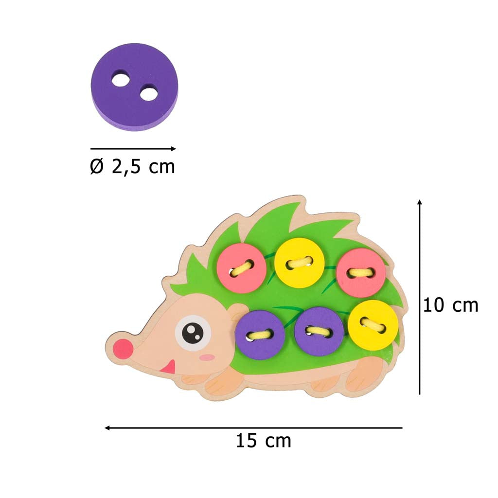 Edukacinis mygtukų siuvimo mokymosi rinkinys ežiukas