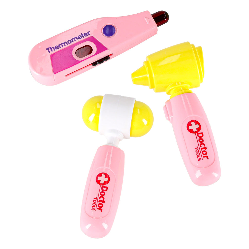 Gydytojo rinkinys lagaminėlyje „Mažasis daktaras“ su garsais, 35 dalys