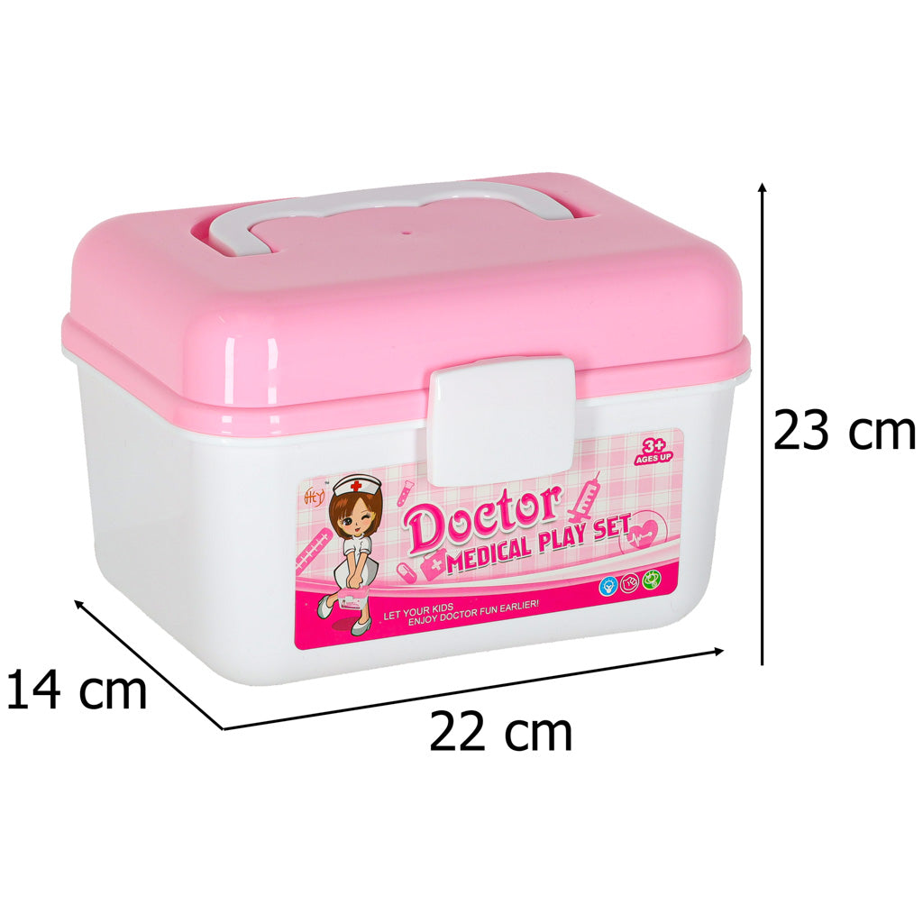 Gydytojo rinkinys lagaminėlyje „Mažasis daktaras“ su garsais, 35 dalys