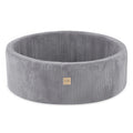 PLUSH NEST Sausas Baseinas Vaikams, Apvalus, Pilkas Velvetas – pagrindinis vaizdas