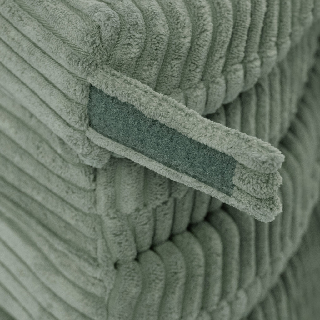 Prabangus PLUSH NEST Pūkuotos Gėlės Kilimėlis, Žalias Kordurojus – vaizdas 5