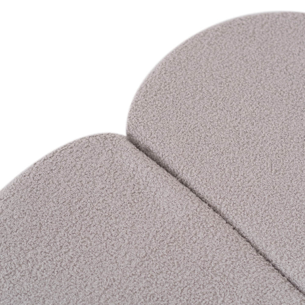 Minkštas gėlės formos žaidimų kilimėlis PLUSH NEST, Pilkas Pliušas (115x115 cm) – vaizdas 6